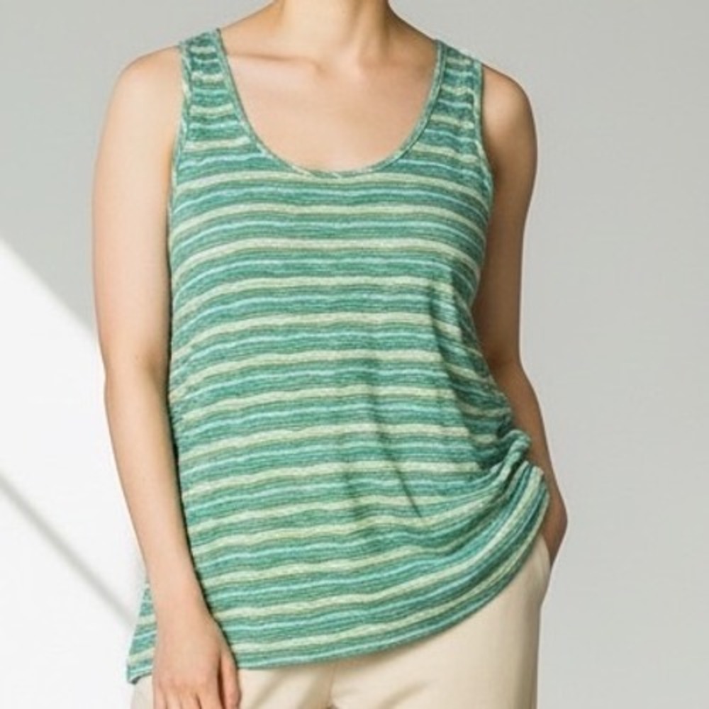 Easy Spirit tank top Womens Large Knit  NWT grannycore coastal nautical retro‎